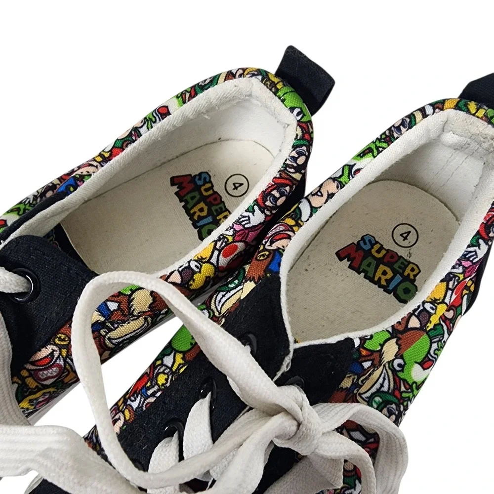 Ground Up Super Mario Bros‎ Canvas Sneakers Kids Size 4 Cartoon Character Shoes